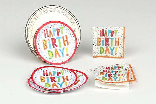 Birthday Confetti Paper Plates & Napkins Set