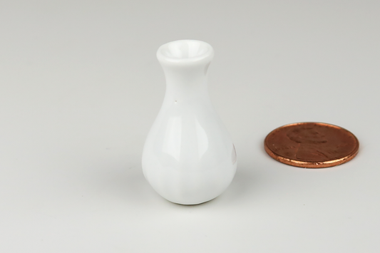White Fluted Vase