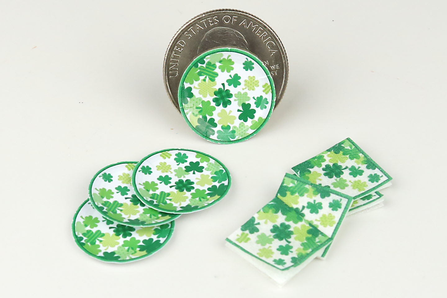 Four-Leaf Clovers Paper Plates & Napkins Set