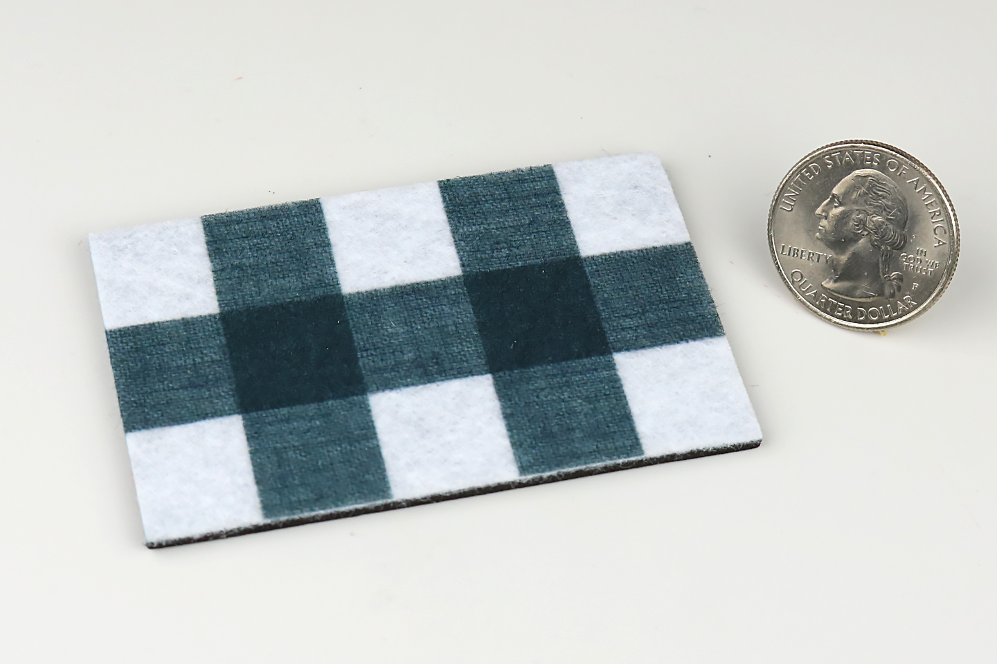 Gingham-Print Door Mat