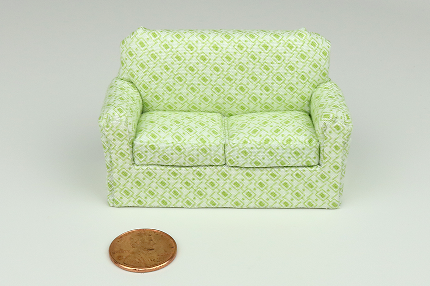Sugar Squares Living Room in Green (Half Scale)