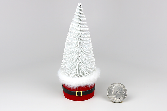 Santa’s Christmas Tree in White (4")