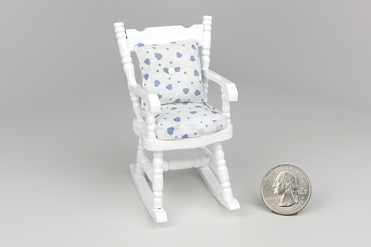 Rocking Chair in Blue Hearts