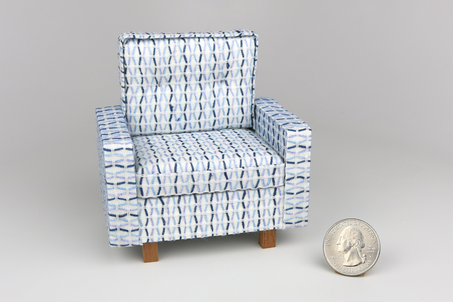 Mid-Century Modern Armchair in "Cool Breeze"