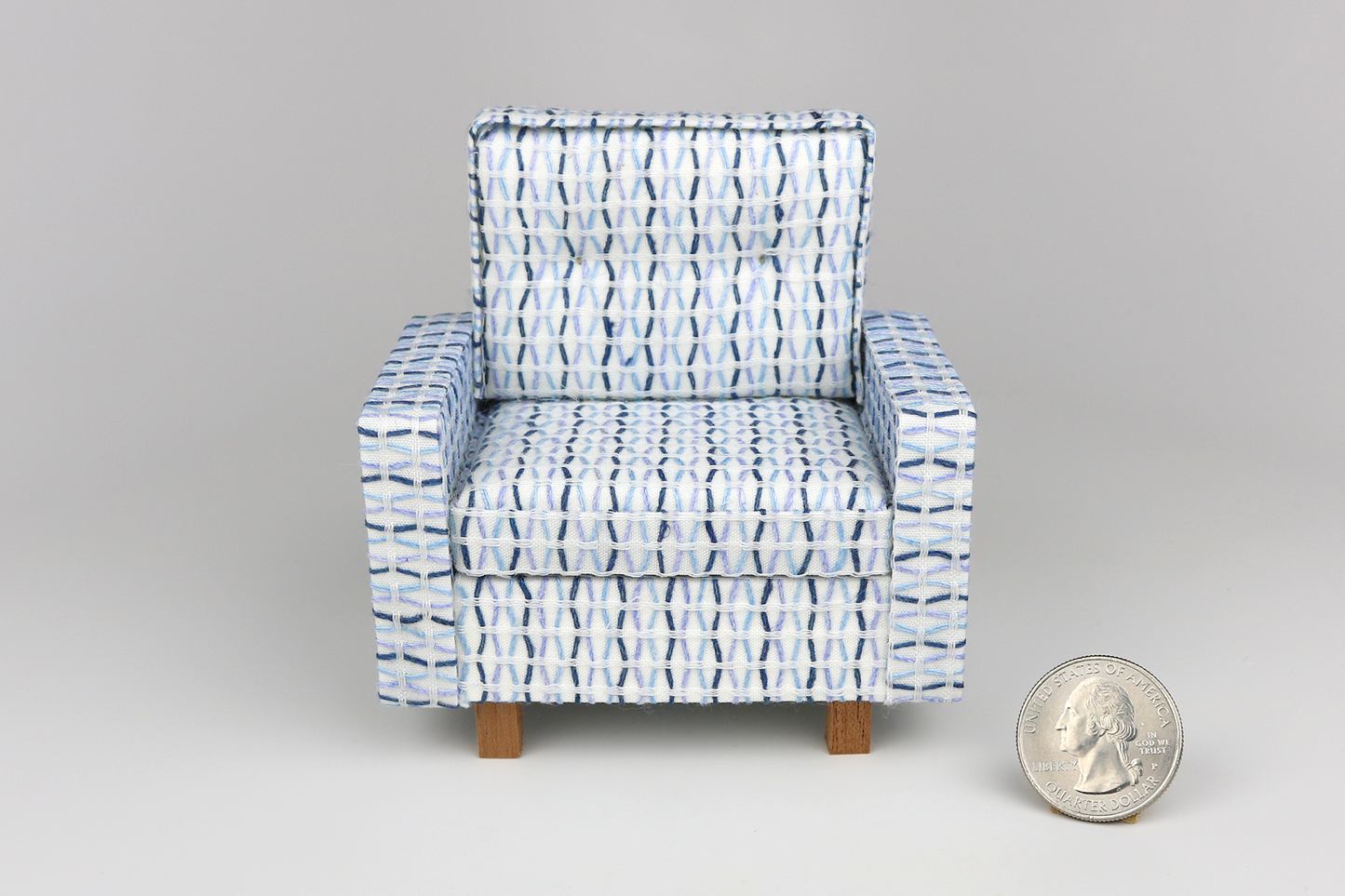 Mid-Century Modern Armchair in "Cool Breeze"