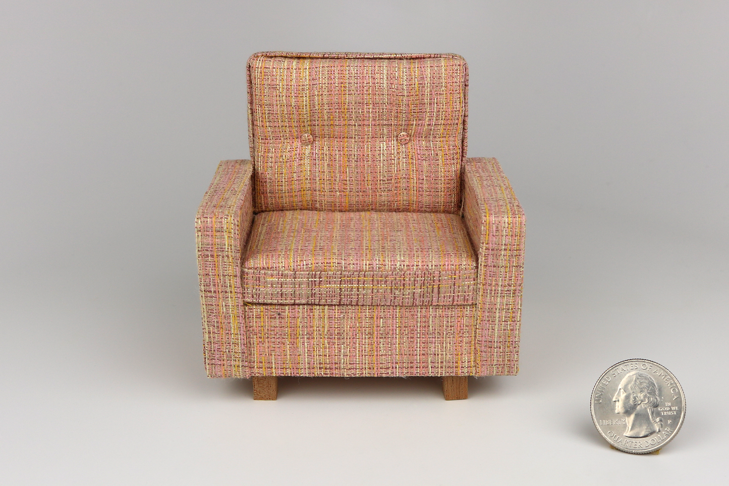 Mid-Century Modern Armchair in "Just Peachy"