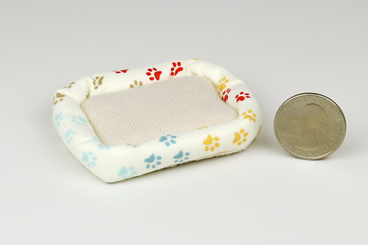Plush Dog Bed in Ivory