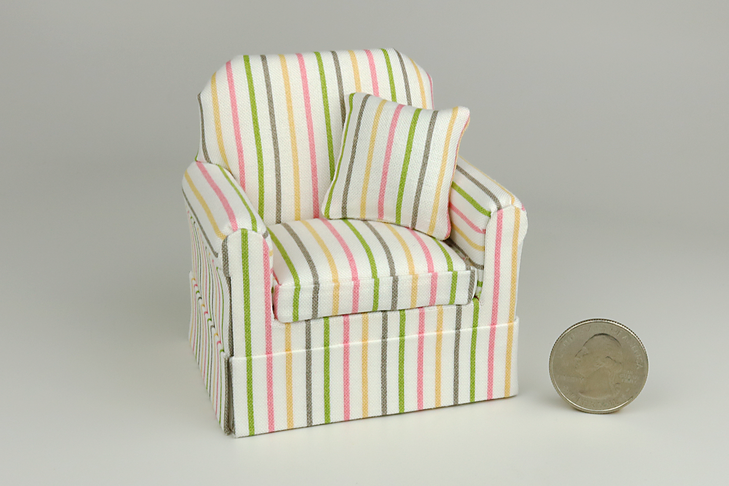 Muted Candy Stripes Armchair