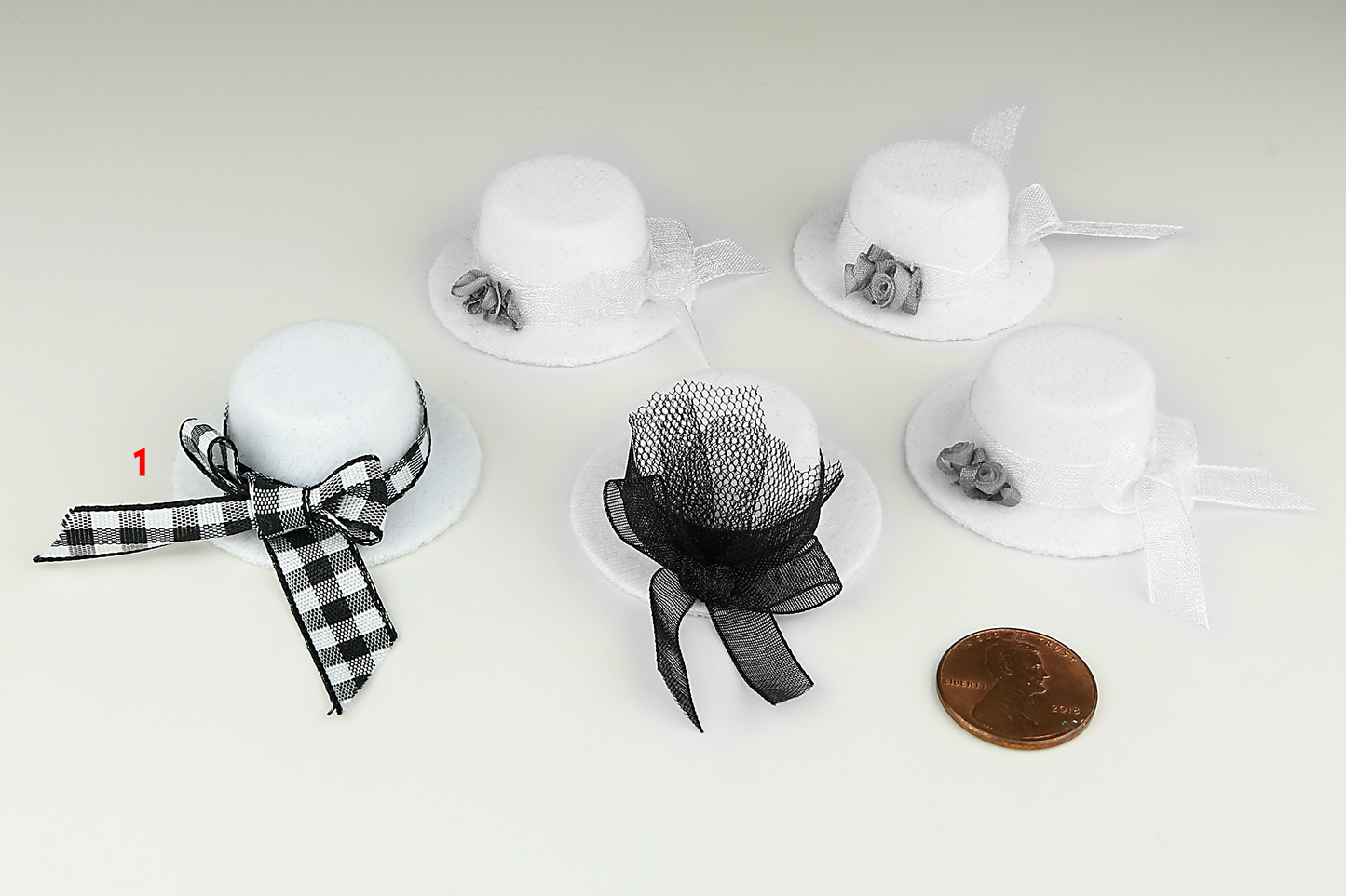 Fancy White Felted Ladies' Hat