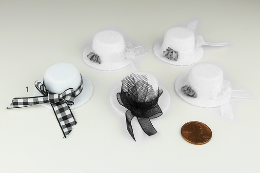 Fancy White Felted Ladies' Hat