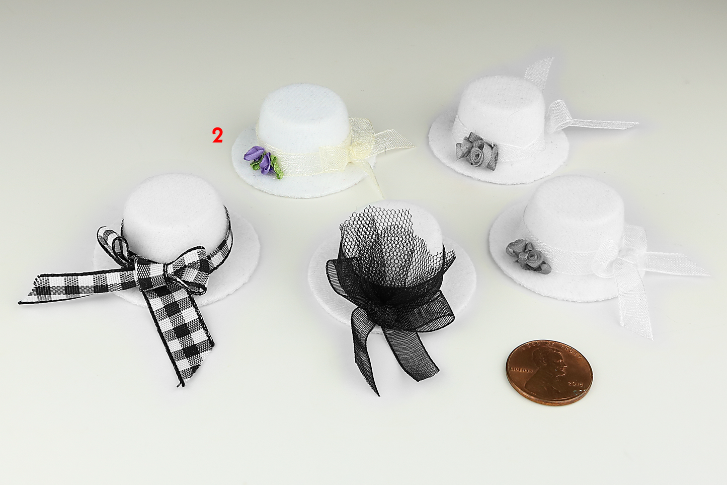 Fancy White Felted Ladies' Hat