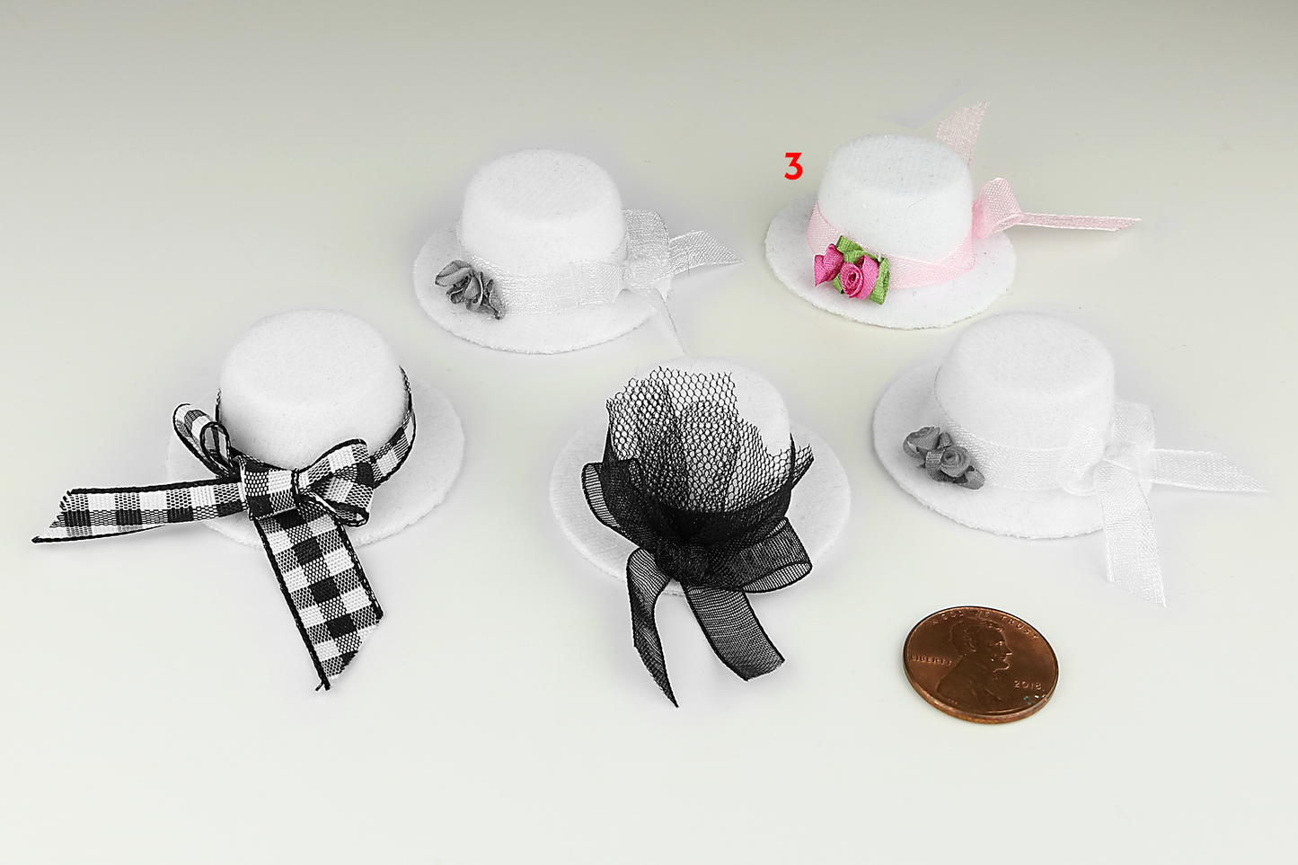 Fancy White Felted Ladies' Hat