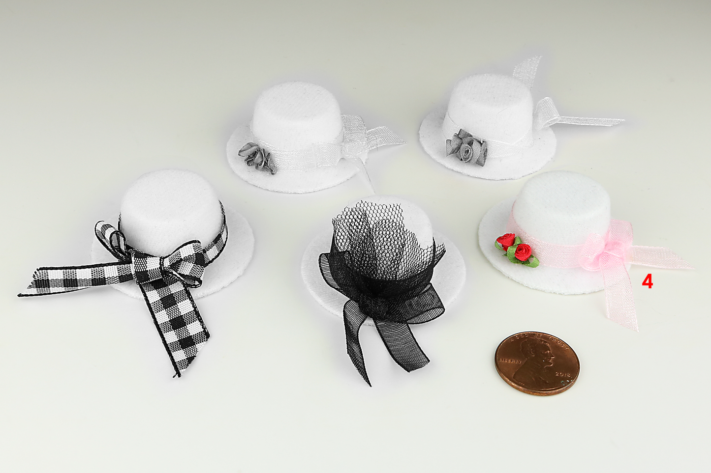 Fancy White Felted Ladies' Hat