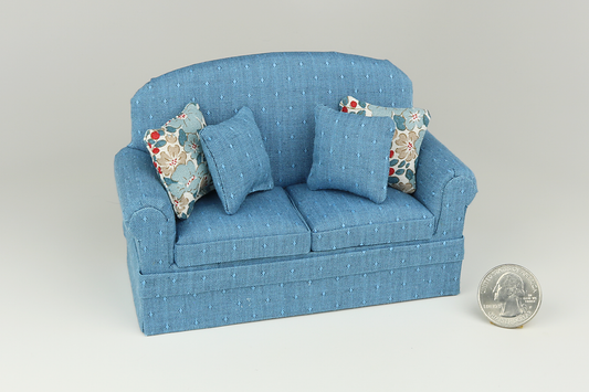 Denim Dot Loveseat