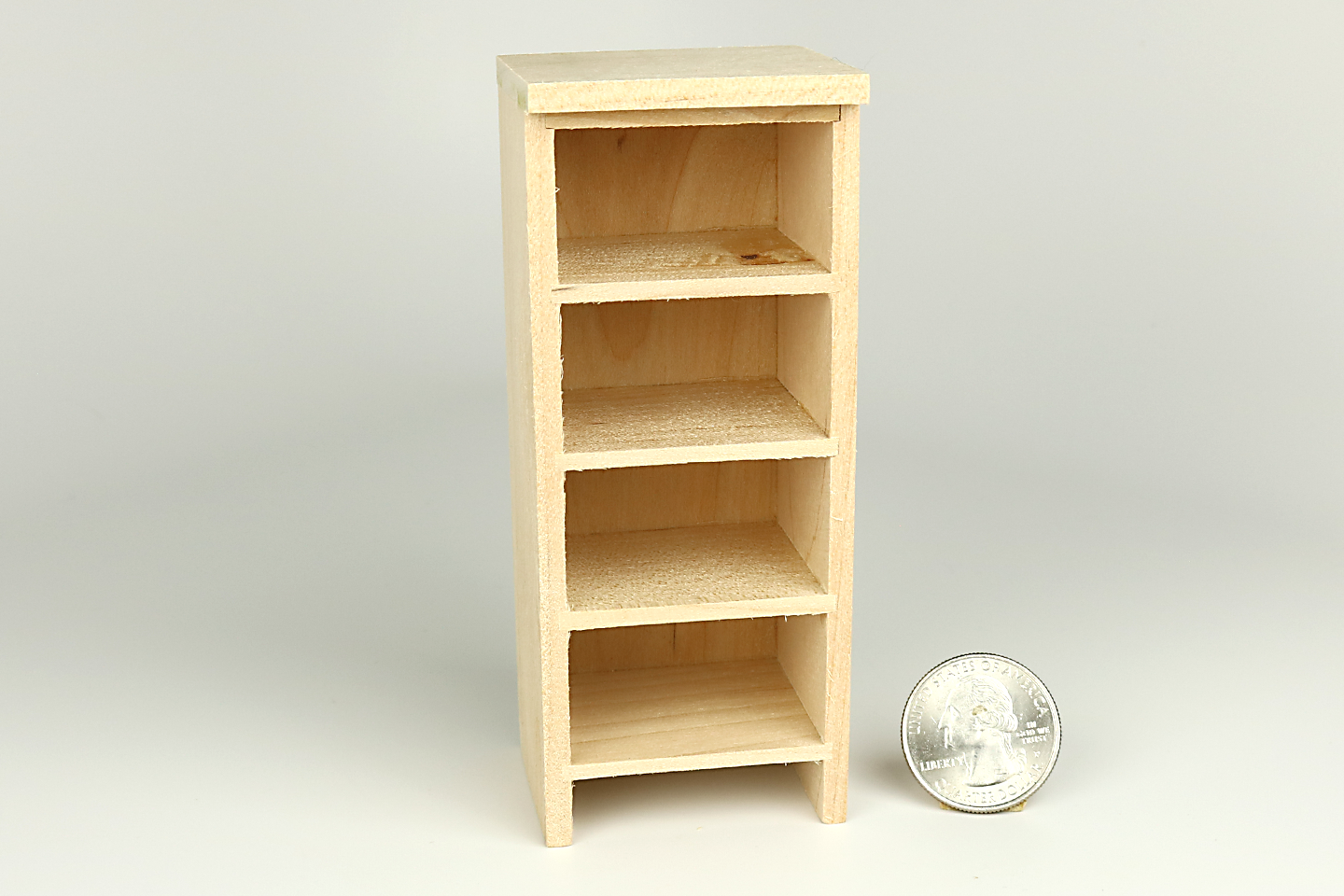 Unpainted Bookshelf Cabinet