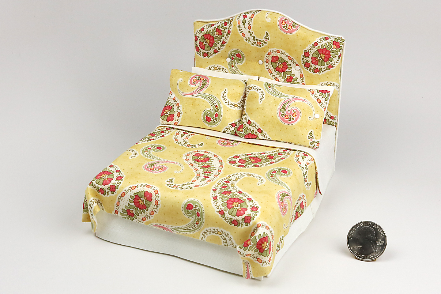 Paisleys in Yellow Double Bed