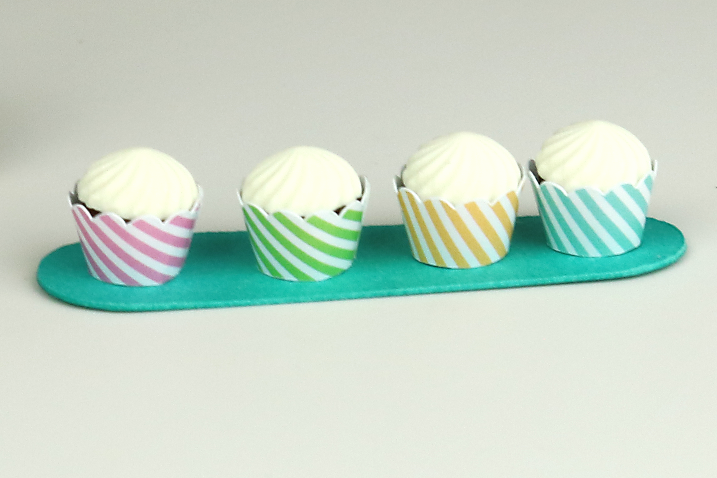 Pastel Stripes Cupcake Set