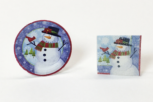 Snowy Friends Paper Plates & Napkins Set