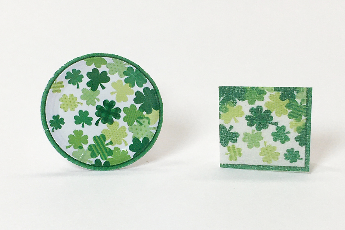 Four-Leaf Clovers Paper Plates & Napkins Set