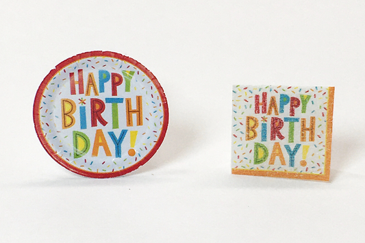 Birthday Confetti Paper Plates & Napkins Set