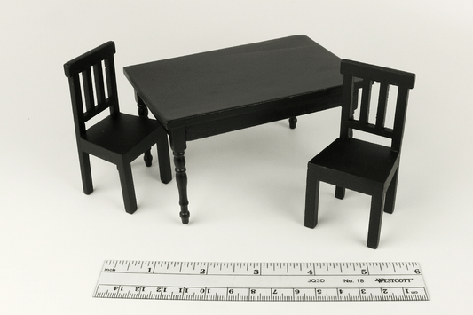 Modern Black Table and Chairs Set