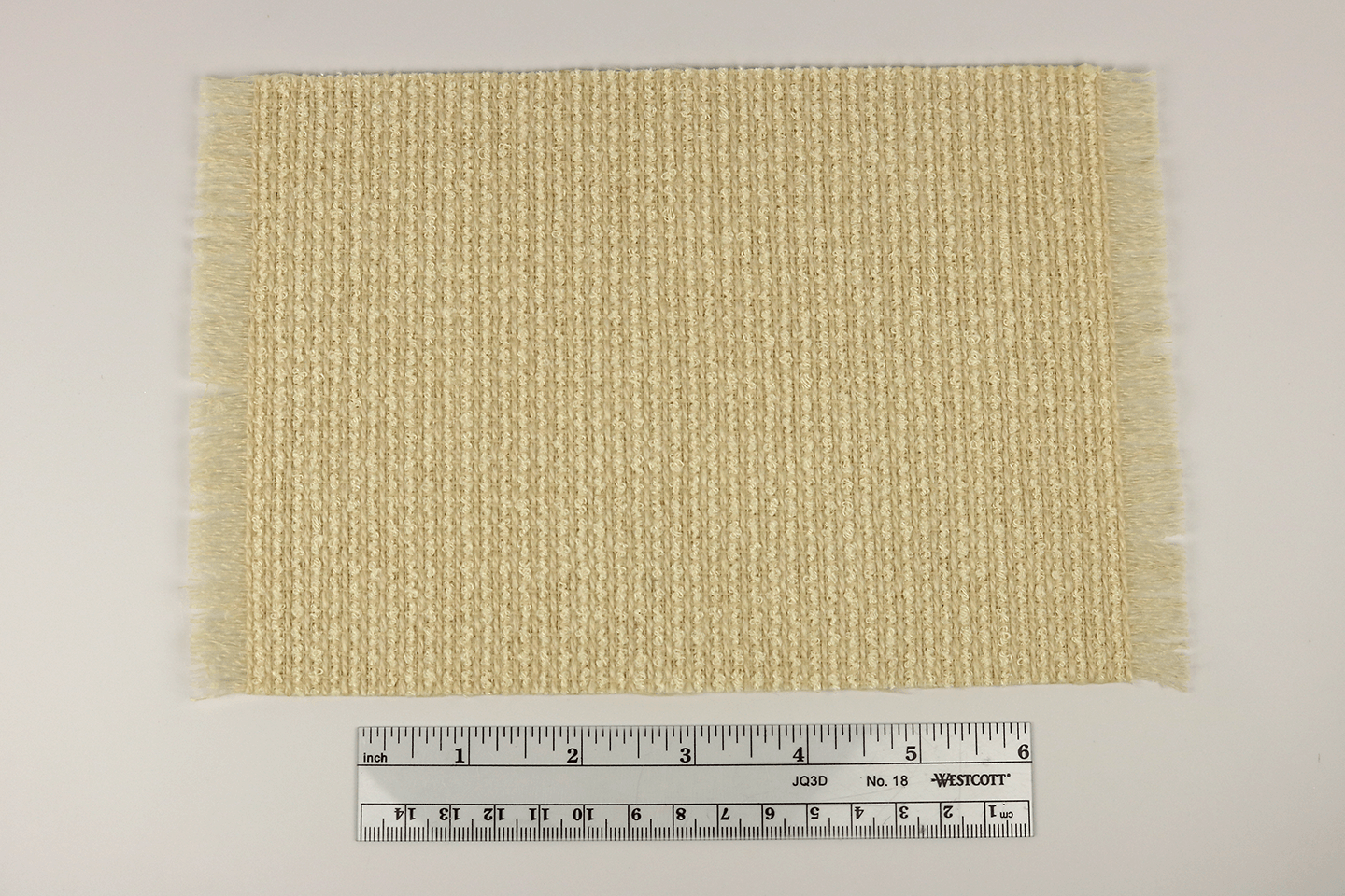 Woven Cream Rug with Fringe