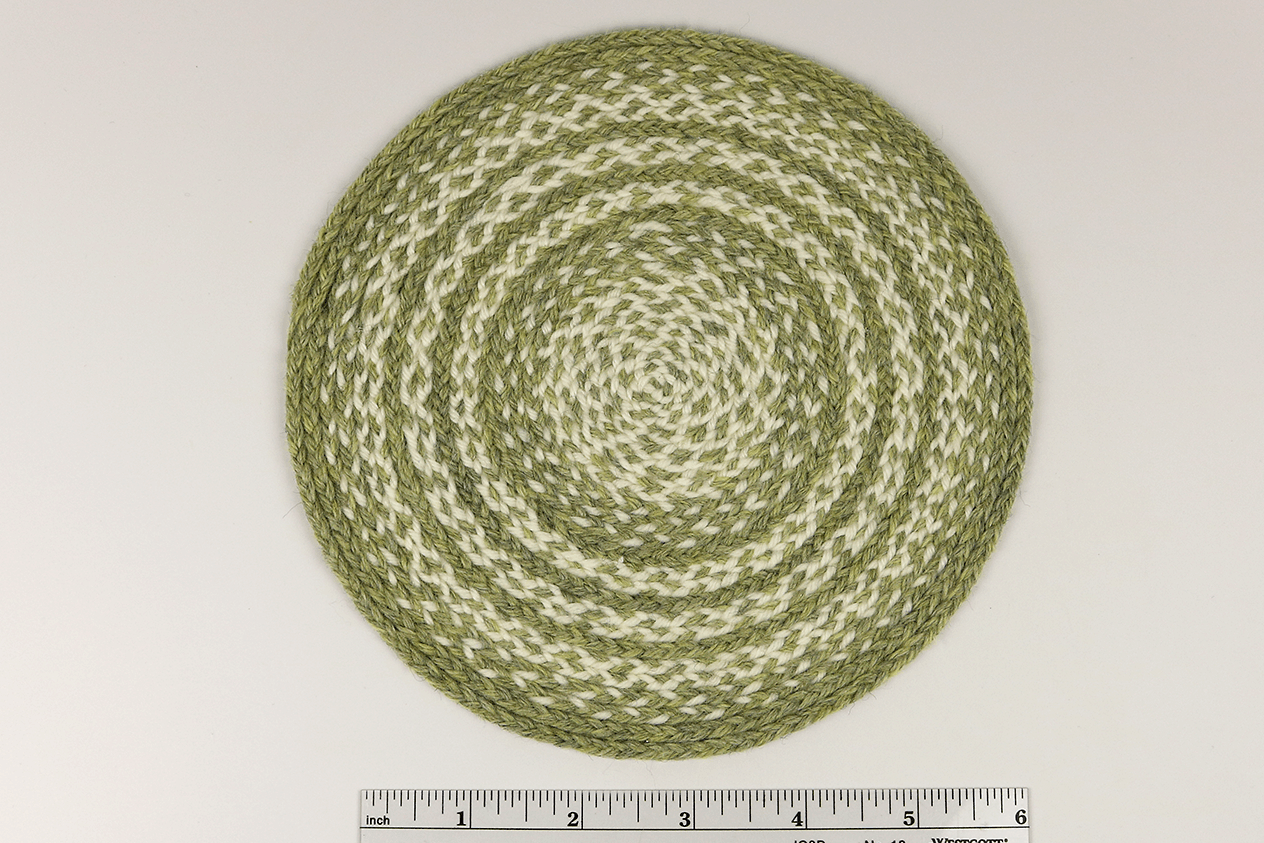 Sage and Cream Braided Round Rug