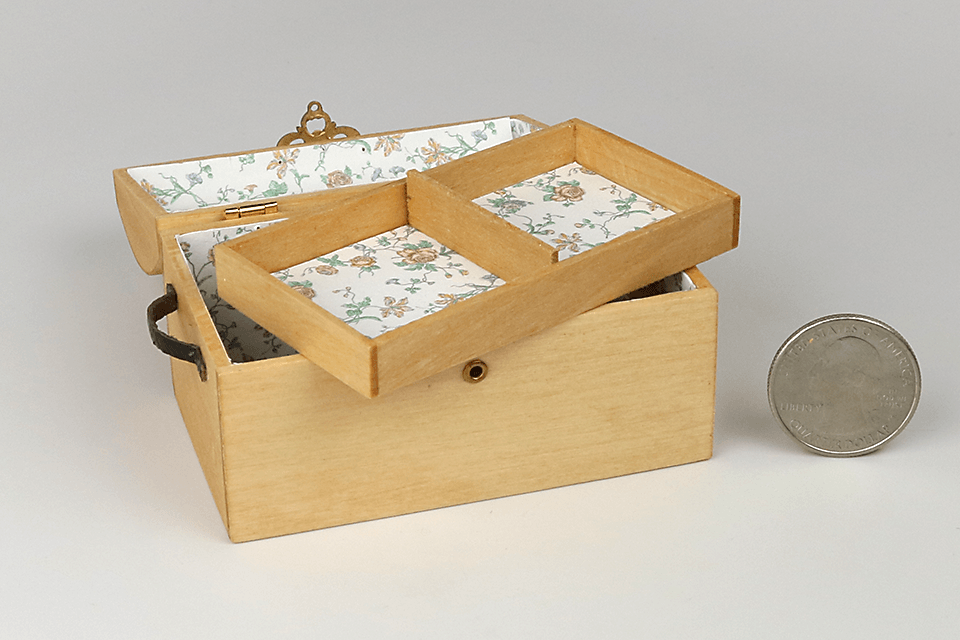 Wood Chest with Interior Shelf