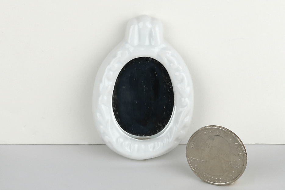 Porcelain Oval Wall Mirror