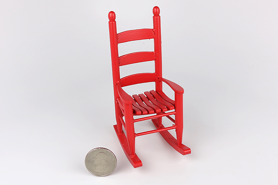 Dollhouse rocking clearance chair red