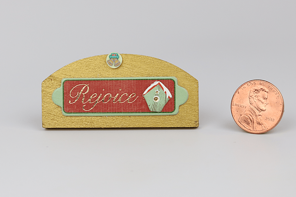 Wooden "Rejoice" Sign