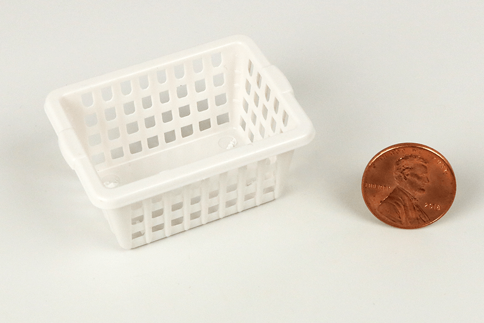 White Plastic Laundry Basket