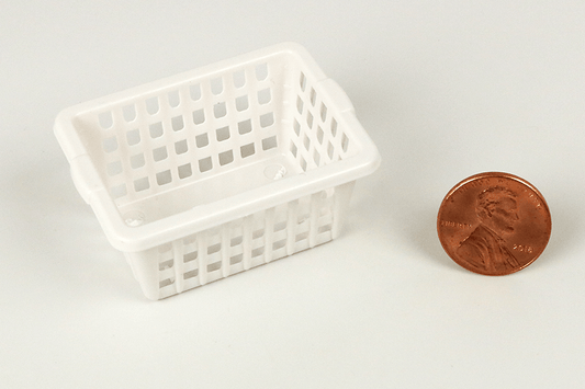 White Plastic Laundry Basket