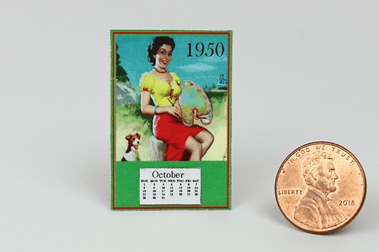 Old Fashioned 1950s Calendar