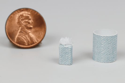 Bathroom Accessories in Blue (Half Scale)