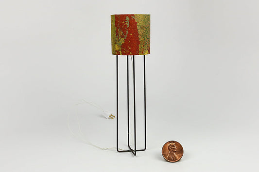 Marbled Print Shade Wired Floor Lamp