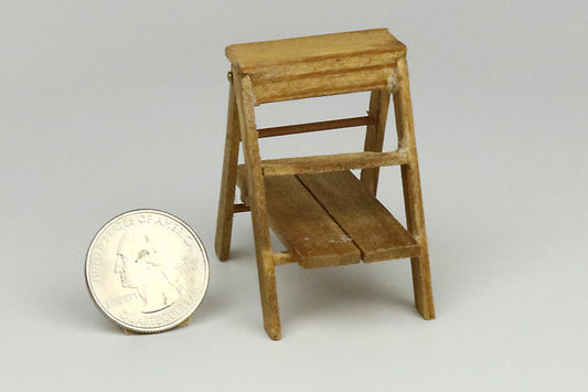 Wood Stained Ladder Plant Stand