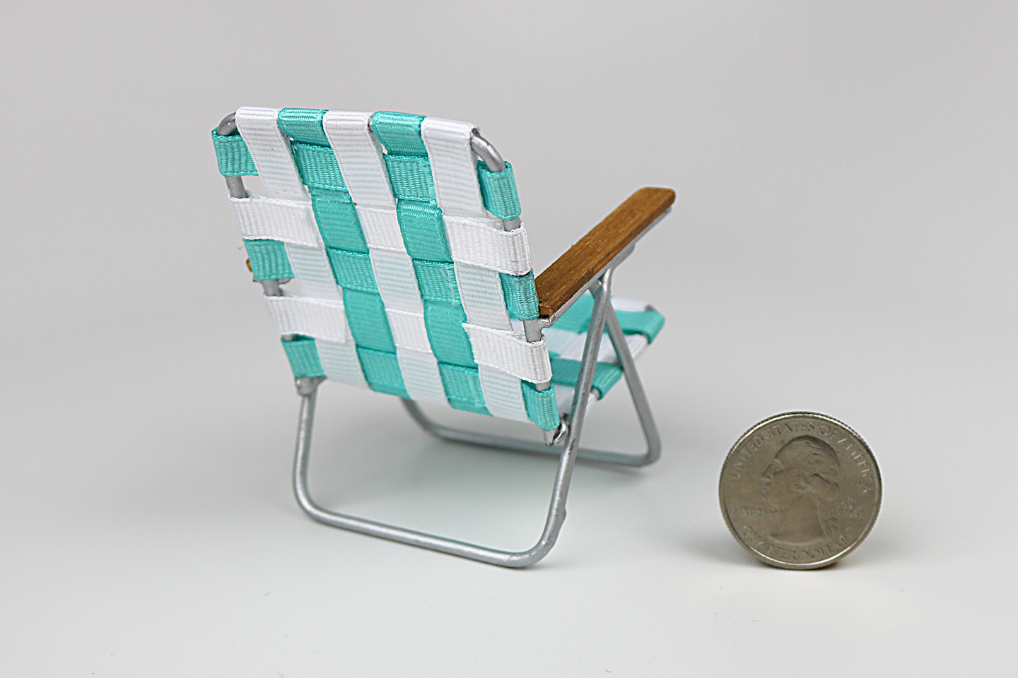 Woven Beach Chair in Cyan
