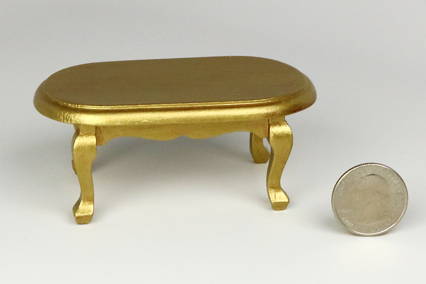 Gold Oval Coffee Table