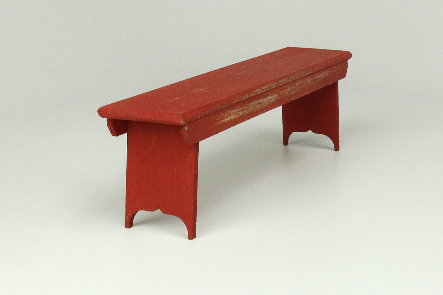 Rustic Wood Bench in Red