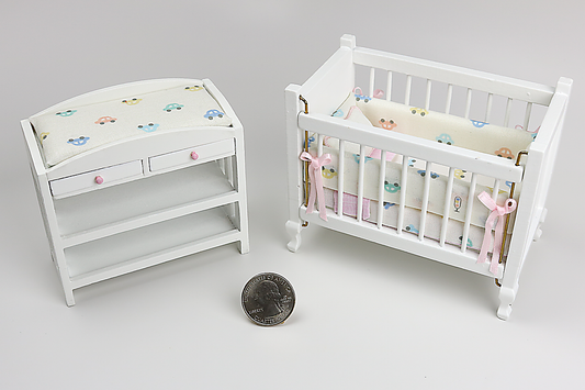 Pastel Traffic Pinks Nursery in White