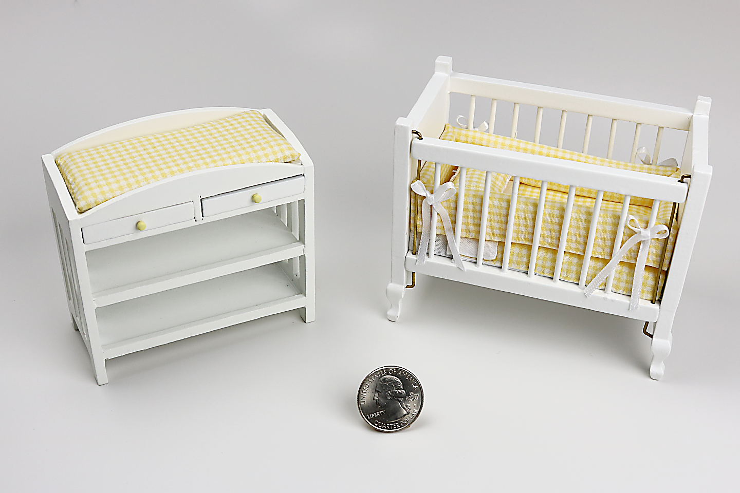 Yellow Check Nursery in White