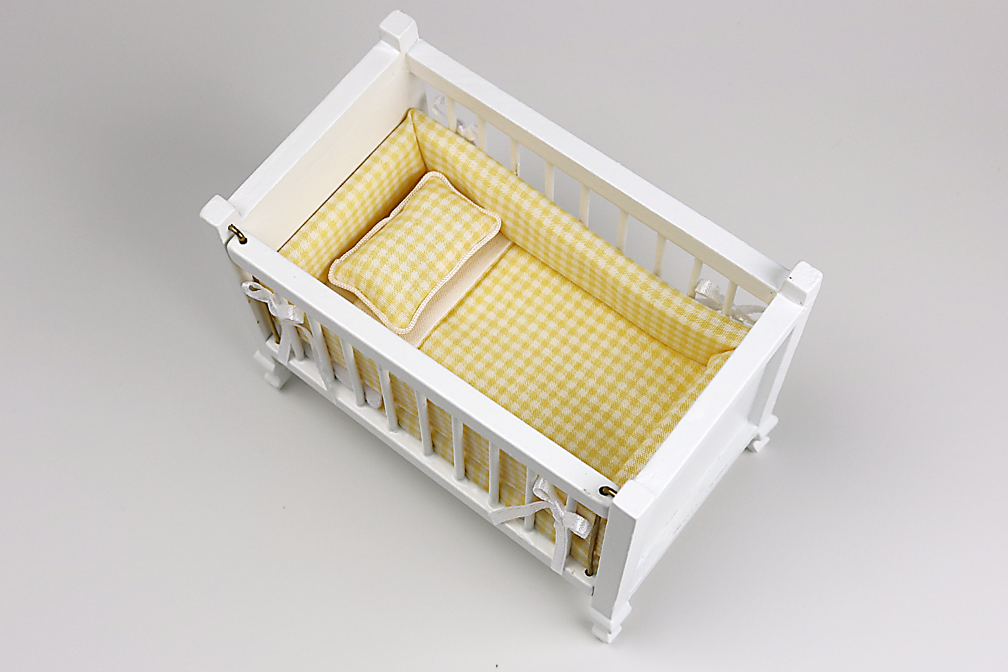 Yellow Check Nursery in White