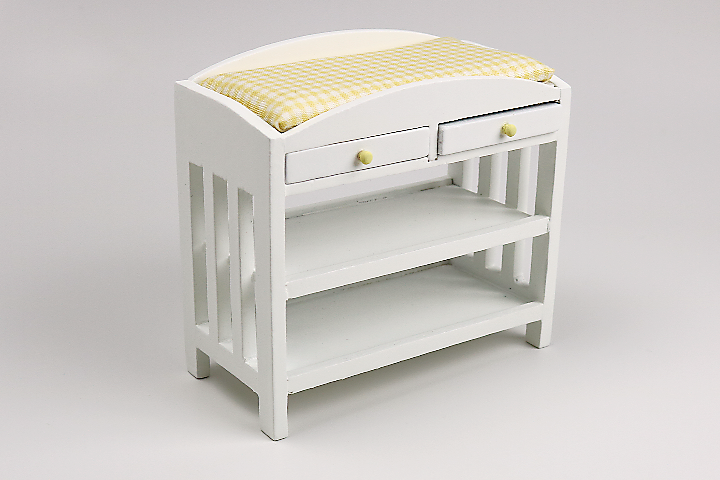 Yellow Check Nursery in White