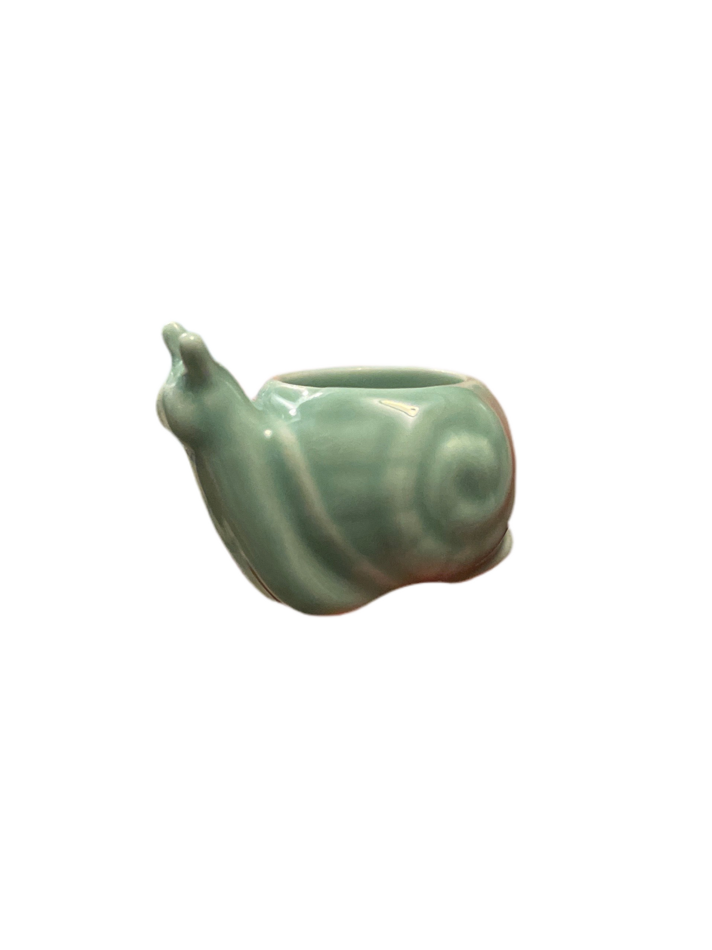 Snail Planter in Green