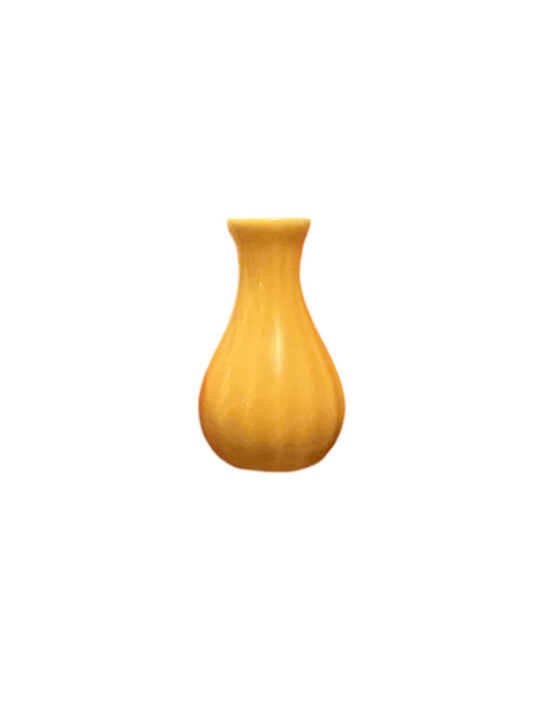 Yellow Fluted Vase