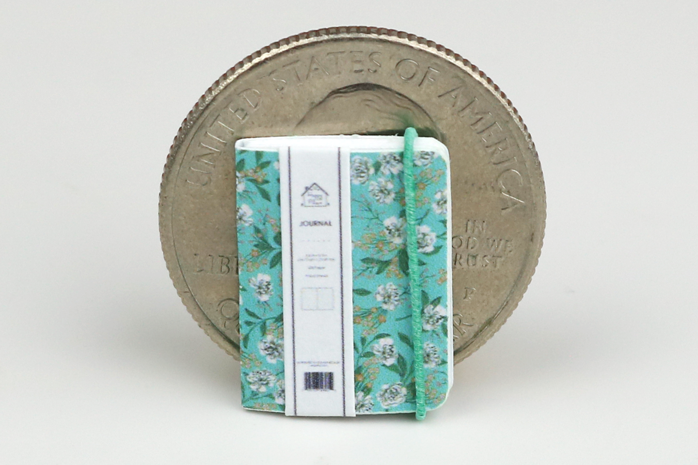 White Blossom Print Mini Lined Journal