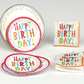 Birthday Confetti Paper Plates & Napkins Set