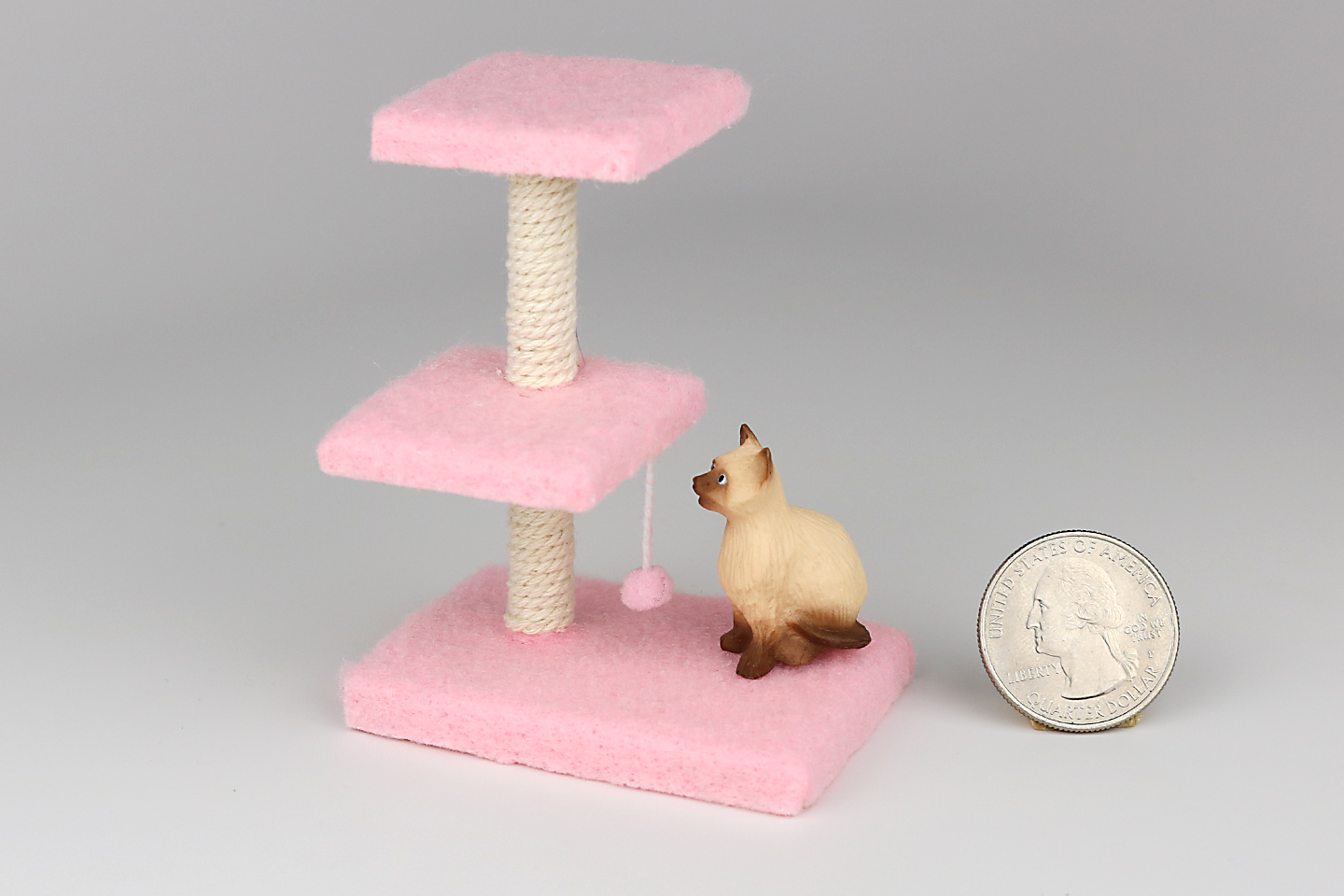 Tri-Level Cat Tower in Pink