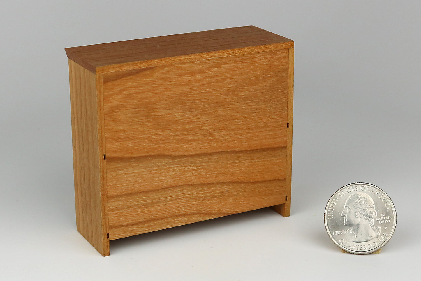Solid Cherry Wood Low Bookshelf